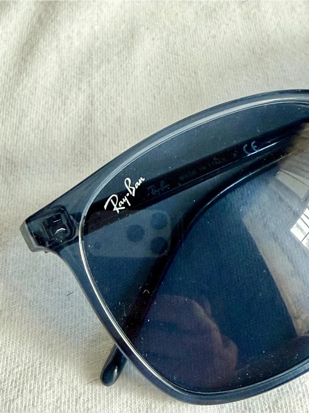 Ray-Ban Navy Blue Transparent Frame Sunglasses